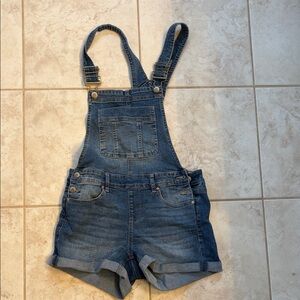 Denim Blue Women's Overall Shorts